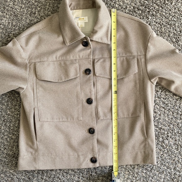 Anthropologie Maeve Tan Houndstooth Lightweight Utility Jacket NWOT - Picture 13 of 13